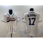 Detroit Tigers #17 Parker Meadows White JEROMEN With Patch Cool Base Stitched Jersey