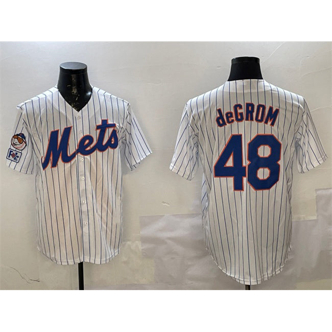 New York Mets #48 Jacob DeGrom White JEROMEN 2025 Spring Training Cool Base Stitched Jersey