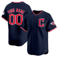 Custom Cleveland Guardians Active Player Navy JEROMEN 2025 Alternate Limited Stitched Jersey
