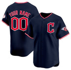 Custom Cleveland Guardians Active Player Navy JEROMEN 2025 Alternate Limited Stitched Jersey