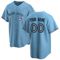 Custom Toronto Blue Jays Alternate 2020 Replica Light Blue JEROMEN Jersey