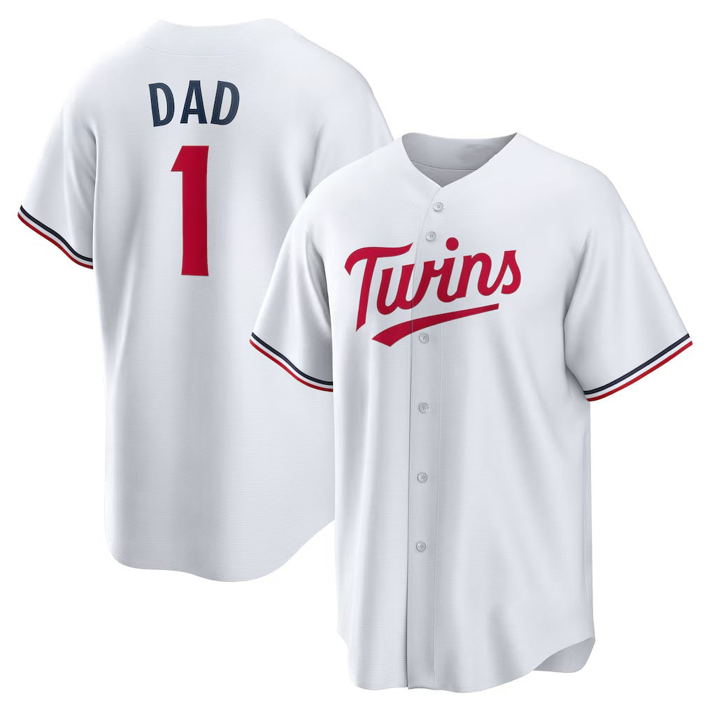 Minnesota Twins #1 Dad White JEROMEN Home Replica Jersey