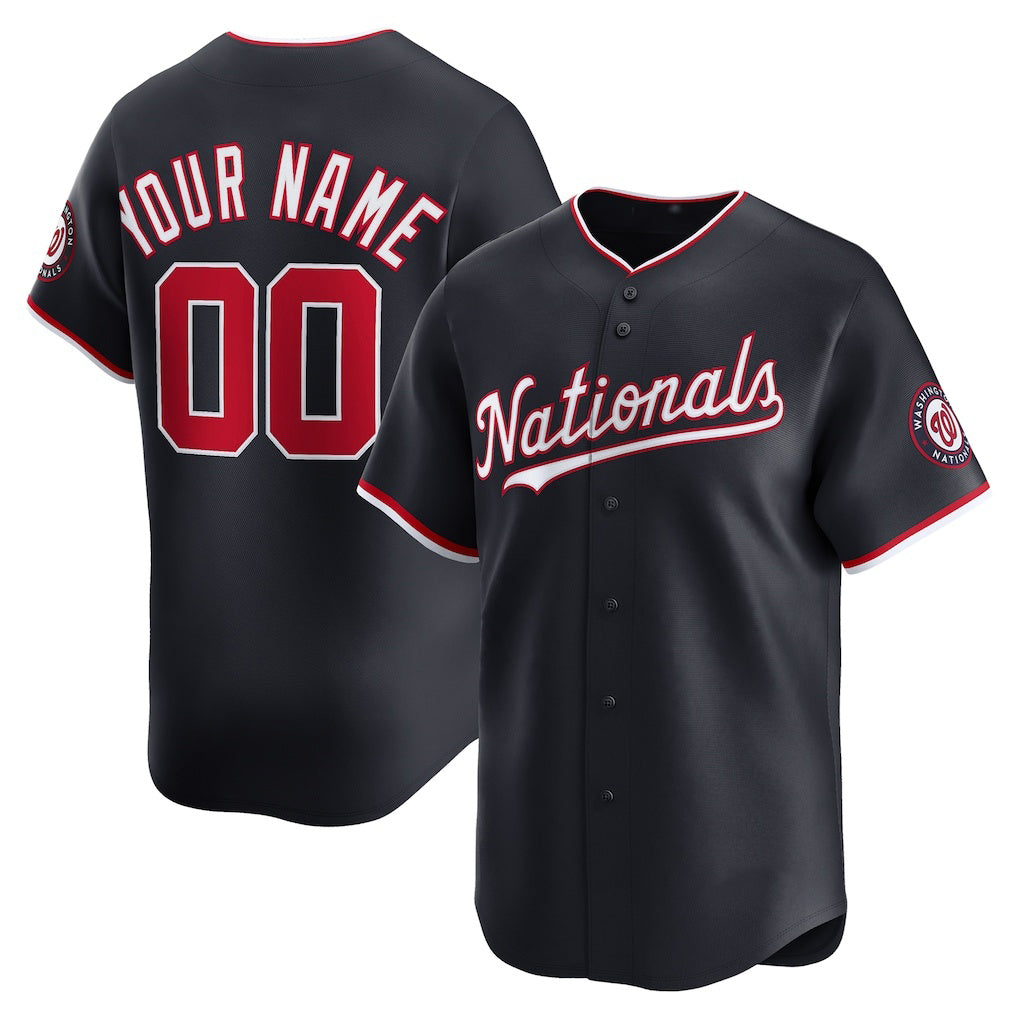 Custom Washington Nationals Navy JEROMEN Alternate Limited Jersey