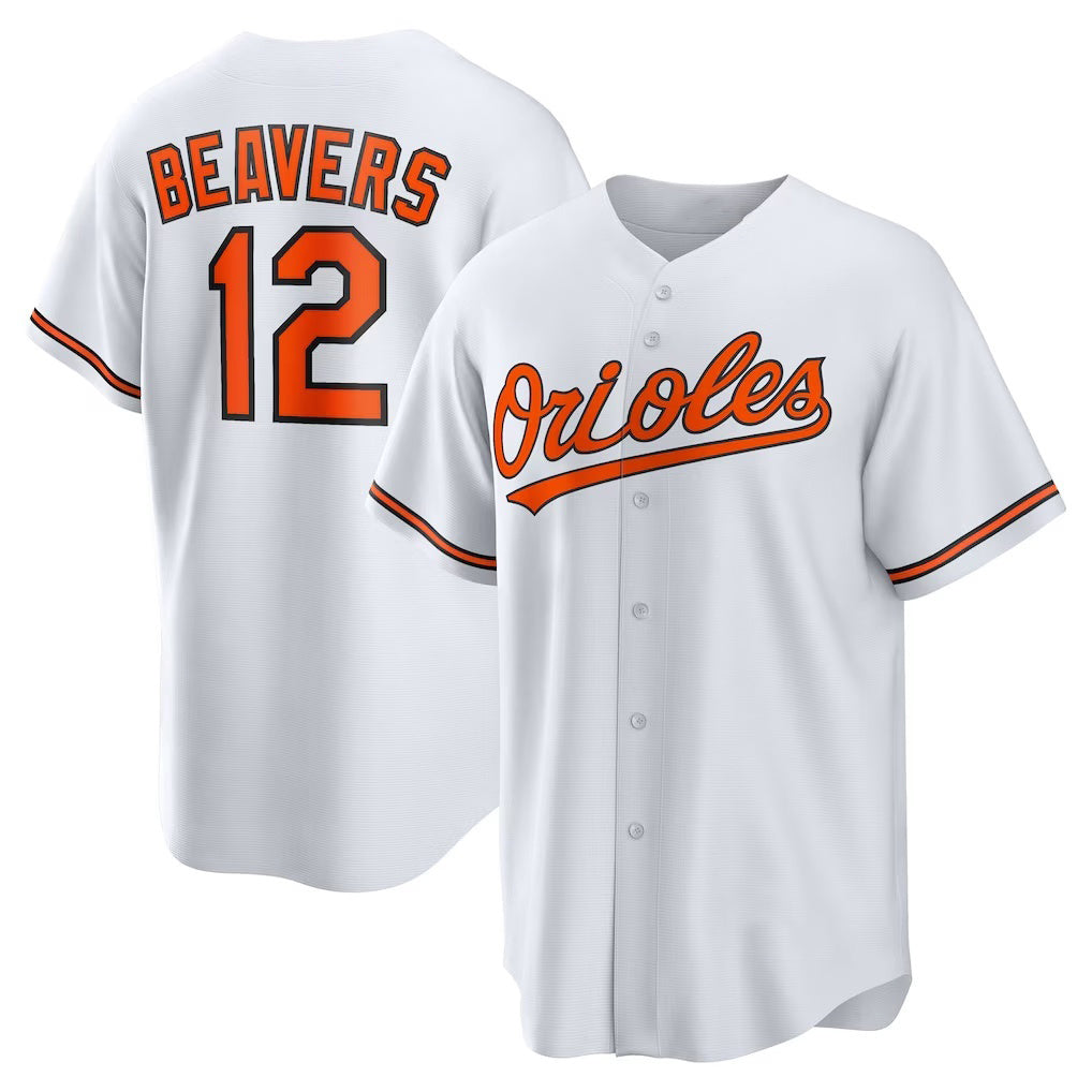 Baltimore Orioles #12 Dylan Beavers White JEROMEN Home Replica Jersey