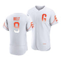San Francisco Giants #9 Brandon Belt White JEROMEN 2021 City Connect Flex Base Jersey
