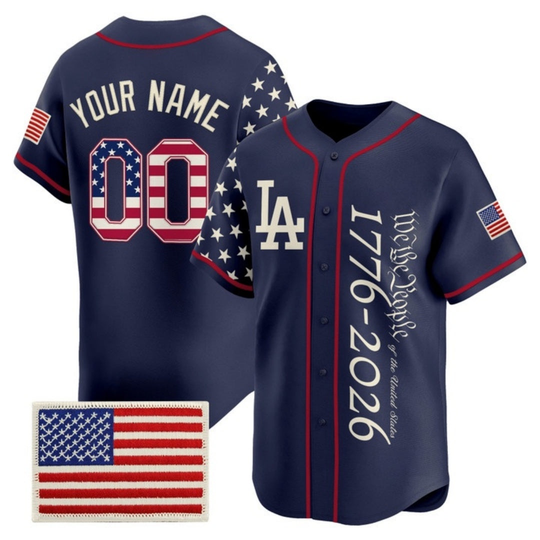 Custom Los Angeles Angels  America 250 Edition Vapor Premier Limited Navy JEROMEN Stitched Jerseys