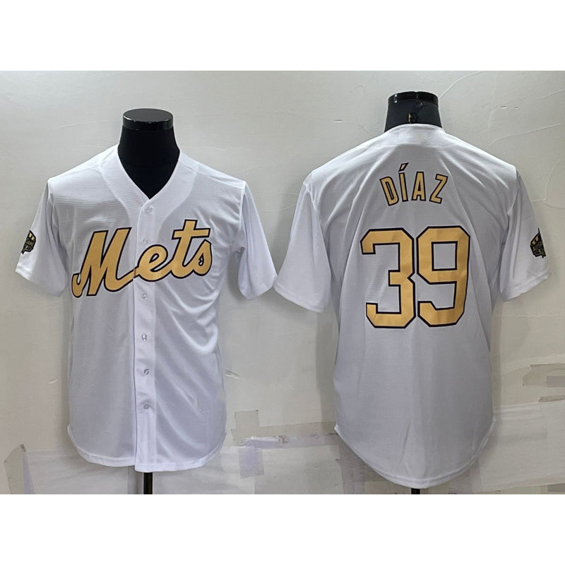 New York Mets #39 Edwin Diaz White JEROMEN 2022 All Star Stitched Cool Base Jersey