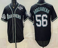 Seattle Mariners #56 Randy Arozarena 50th Black JEROMEN Out Style Vapor Premier Limited Jersey