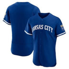 Kansas City Royals Blank Blue JEROMEN Flex Base Stitched Jersey