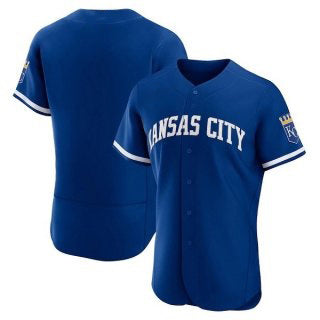 Kansas City Royals Blank Blue JEROMEN Flex Base Stitched Jersey