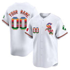 Custom Chicago White Sox Mexico Vapor Premier Limited Jersey V2- All Stitched-White JEROMEN