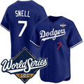 Los Angeles Dodgers #7 Blake Snell Royal JEROMEN 2025 World Series Limited Stitched Jersey