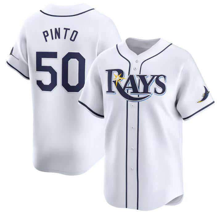 Tampa Bay Rays #50 Rene Pinto White JEROMEN Home Limited Stitched Jersey