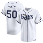 Tampa Bay Rays #50 Rene Pinto White JEROMEN Home Limited Stitched Jersey