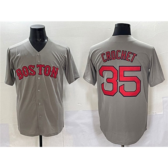Boston Red Sox #35 Garrett Crochet Gray JEROMEN Cool Base Stitched Jersey