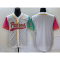 San Diego Padres Blank White JEROMEN NEW 2023 City Connect Cool Base Stitched Jersey