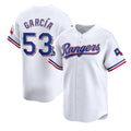 Texas Rangers #53 Adolis Garc¨ªa White JEROMEN 2023 World Series Champions Stitched Jersey