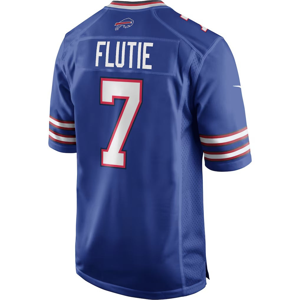 B.Bills #7 Doug Flutie Royal JEROMEN Game Retired Player Jersey
