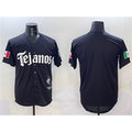 Texas Rangers Blank Black JEROMEN Mexico 2025 Vapor Premier Limited Stitched Jersey