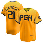 Pittsburgh Pirates #21 Roberto Clemente Gold JEROMEN City Connect Limited Player Jersey