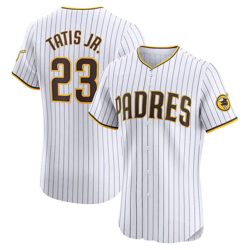 San Diego Padres #23 Fernando Tatis Jr. White JEROMEN Home Elite Jersey