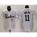 New York Yankees #11 Anthony Volpe White JEROMEN Pinstripe Fashion Cool Base Jerseys