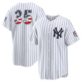 New York Yankees #35 Cody Bellinger USA 250 Fourth of July Home Stadium Jersey - White JEROMEN