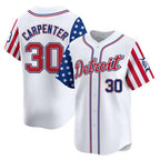 Detroit Tigers #30 Kerry Carpenter White JEROMEN 2025 Independence Day Vapor Premier Limited Stitched Jersey