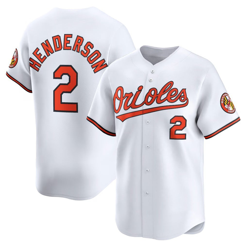 Baltimore Orioles #2 Gunnar Henderson White JEROMEN Home Limited Player Jersey