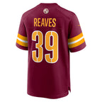 W.Commanders #39 Jeremy Reaves Burgundy JEROMEN Game Jersey 2