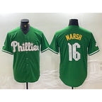 Philadelphia Phillies #16 Brandon Marsh Green JEROMEN 2024 City Connect Stitched Jersey