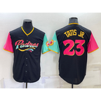 San Diego Padres #23 Fernando Tatis Jr Black JEROMEN 2022 City Connect Cool Base Stitched Jersey