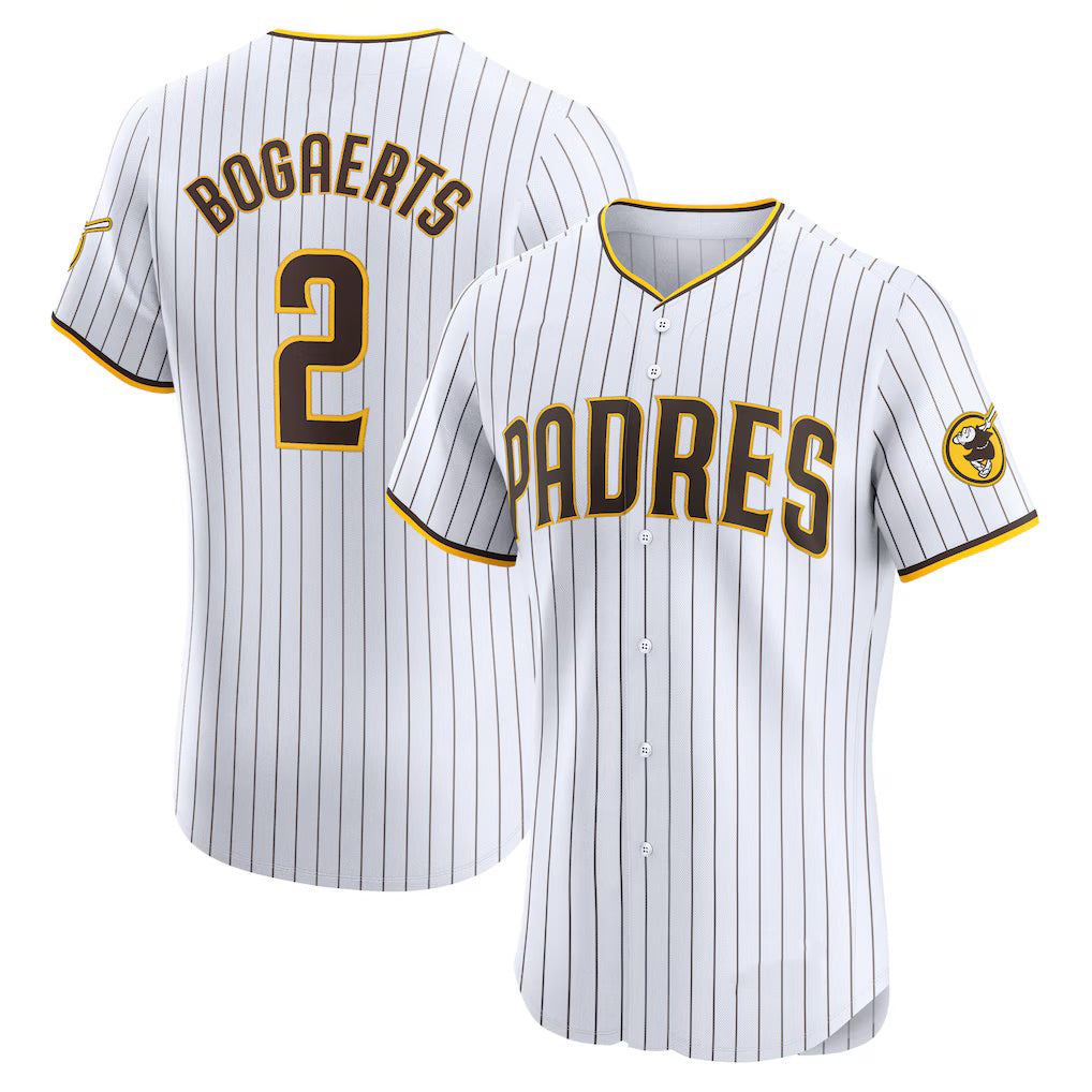 San Diego Padres #2 Xander Bogaerts White JEROMEN Home Elite Jersey