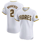 San Diego Padres #2 Xander Bogaerts White JEROMEN Home Elite Jersey