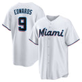 Miami Marlins #9 Xavier Edwards White JEROMEN Home Replica Jersey