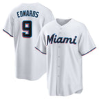 Miami Marlins #9 Xavier Edwards White JEROMEN Home Replica Jersey
