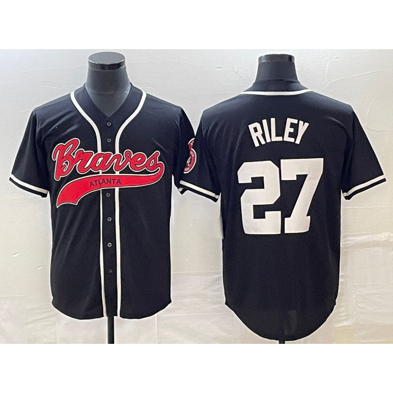 Atlanta Braves #27 Austin Riley Black JEROMEN Cool Base Stitched Jersey