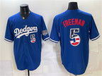 Los Angeles Dodgers #5 Freddie Freeman Royal JEROMEN 250 Fourth of July Stitched Jersey