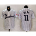New York Yankees #11 Anthony Volpe White JEROMEN Pinstripe Fashion Cool Base Jersey 2