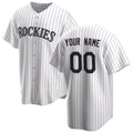 Custom Colorado Rockies White JEROMEN Home Replica Jersey
