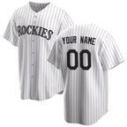 Custom Colorado Rockies White JEROMEN Home Replica Jersey