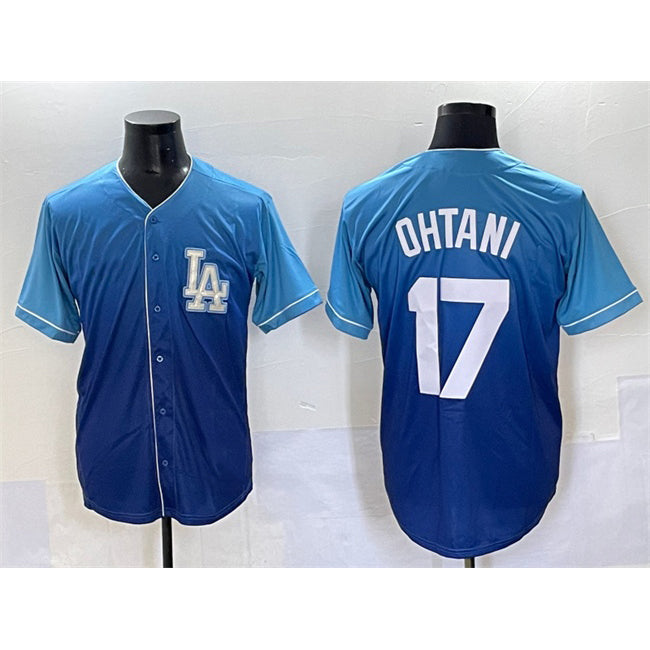 Los Angeles Dodgers #17 Shohei Ohtani Blue JEROMEN Stitched Jersey