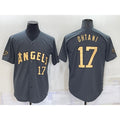 Los Angeles Angels #17 Shohei Ohtani Number Grey JEROMEN 2022 All Star Stitched Cool Base Jersey
