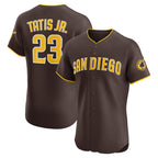San Diego Padres #23 Fernando Tatis Jr. Brown JEROMEN Road Elite Jersey