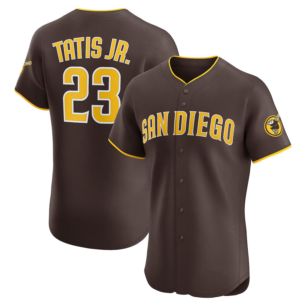 San Diego Padres #23 Fernando Tatis Jr. Brown JEROMEN Road Elite Jersey