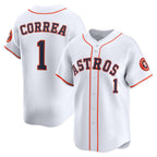 Houston Astros #1 Carlos Correa White JEROMEN Home Limited Player Jersey