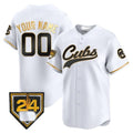 Custom Chicago Cubs 2024 Spring Training Patch Vapor Premier Limited Jersey ¨C White JEROMEN