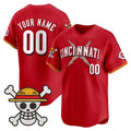 Custom Cincinnati Reds x One Piece Red JEROMEN Vapor Premier Limited Jersey - Stitched