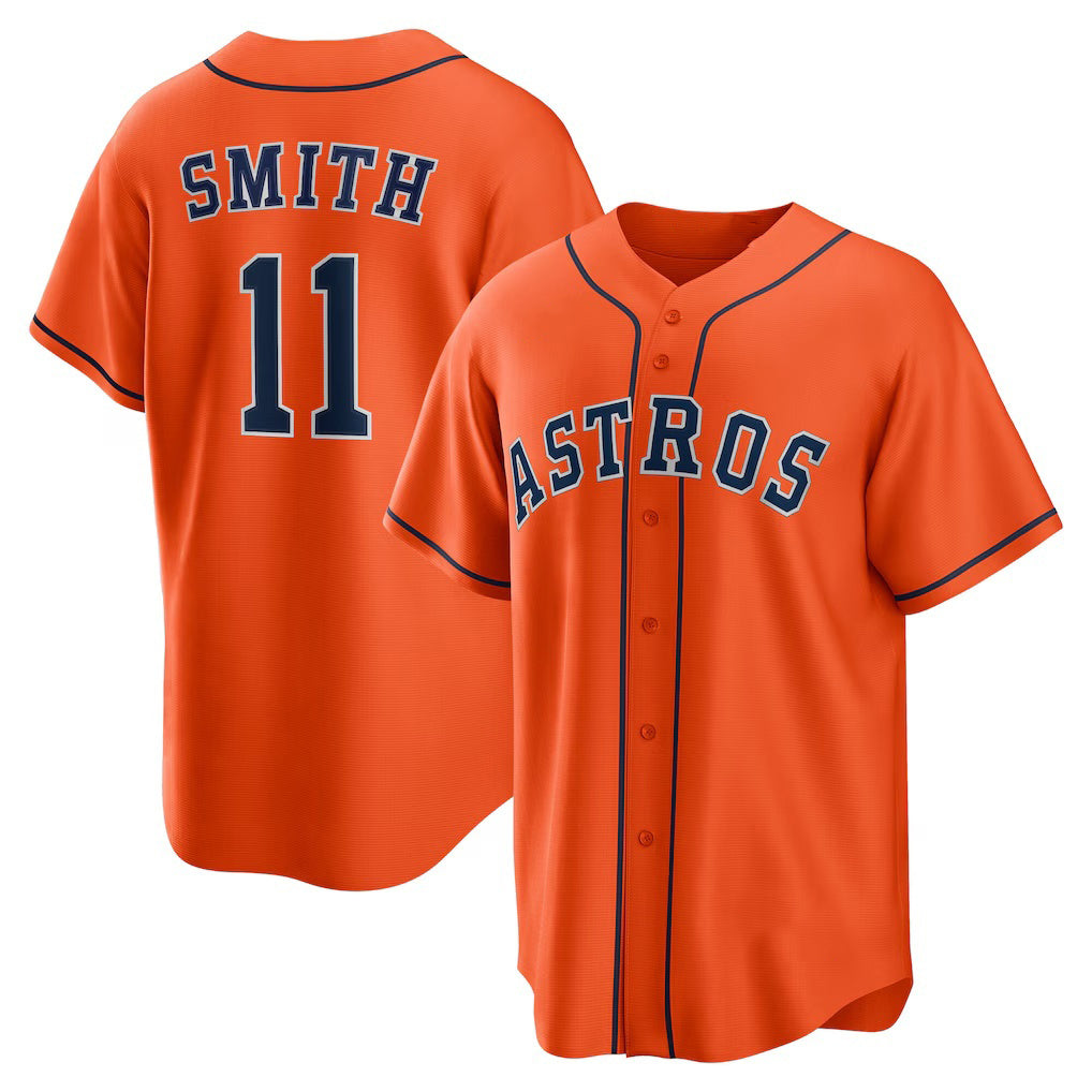 Houston Astros #11 Cam Smith Orange JEROMEN Alternate Replica Jersey