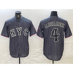 New York Mets #4 Francisco Alvarez Gray JEROMEN 2024 City Connect Cool Base Stitched Jersey